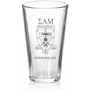 Greekgear Sigma Alpha Mu Mixing Glass Transparent
