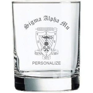 Greekgear Sigma Alpha Mu Old Style Glass Transparent