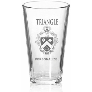 Greekgear Triangle Fraternity Mixing Glass Transparent