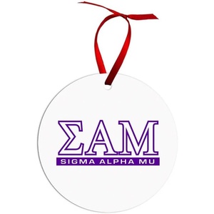 Sigma Alpha Mu Classic Circle Ornaments