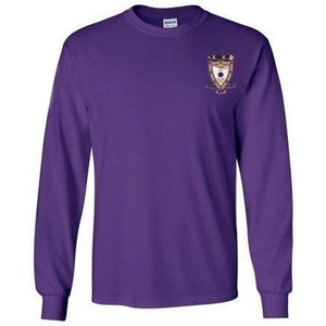 Sigma Alpha Mu Fraternity Crest Longsleeve Tee(Purple)