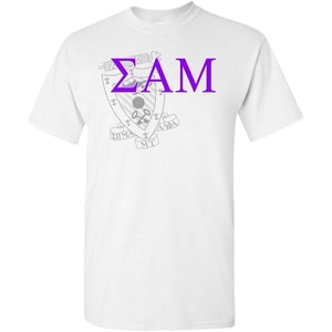 Sigma Alpha Mu Greek Crest T-Shirt(Light Grey)