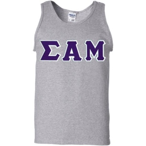 Sigma Alpha Mu Lettered Tank Top(Sports Grey)