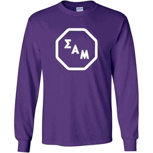 Sigma Alpha Mu Logo Long Sleeve Tee(Purple)