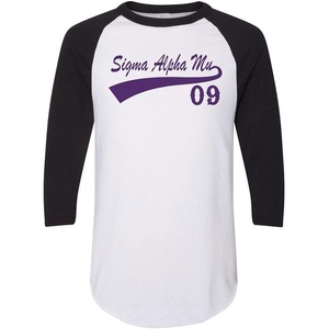 Sigma Alpha Mu Tail Year Raglan(White W/Black)