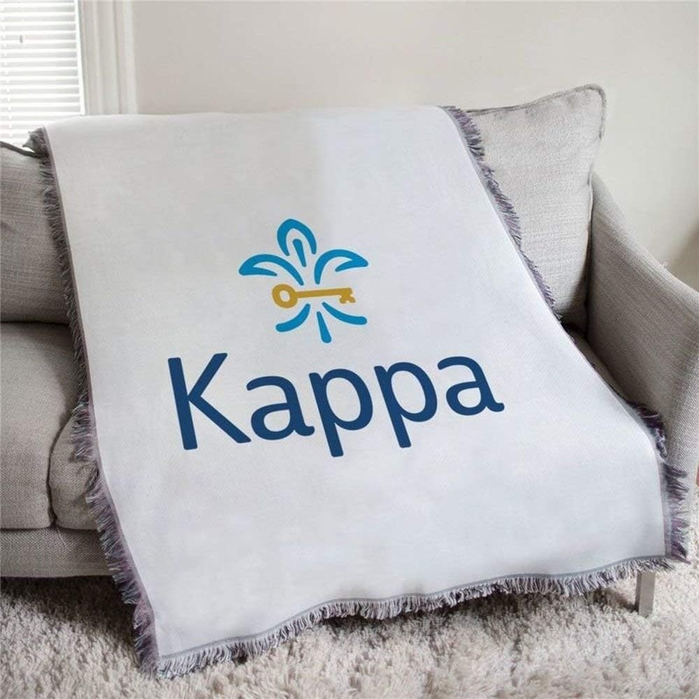 image:imageKappa Kappa Gamma Fleur de lis Afghan Blanket Throw