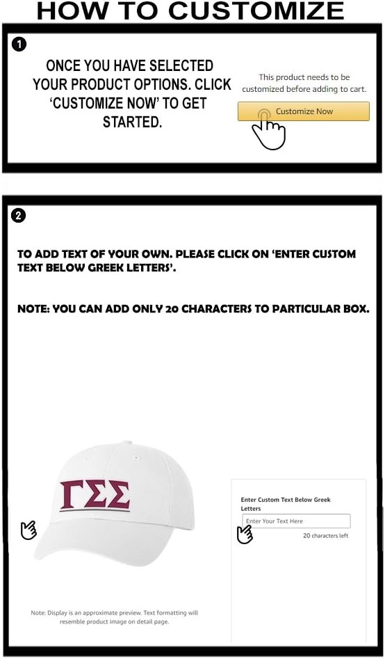 image:imagePersonalized Gamma Sigma Sigma Greek Line HatWhite