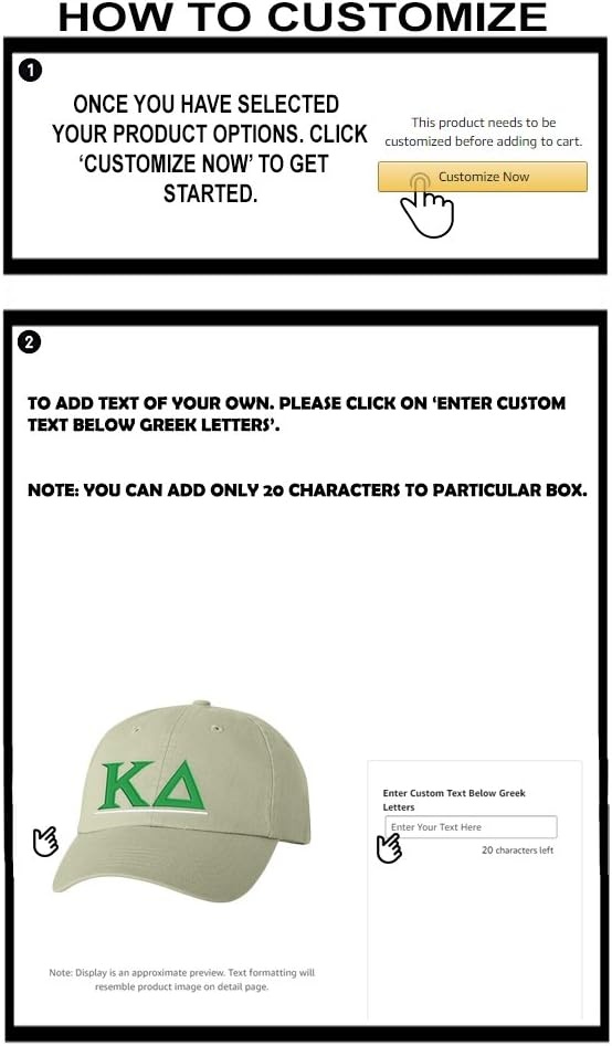 image:imagePersonalized Kappa Delta Greek Line HatTan