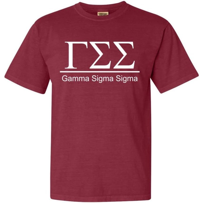 image:imageGamma Sigma Sigma Heavyweight TShirtBrick