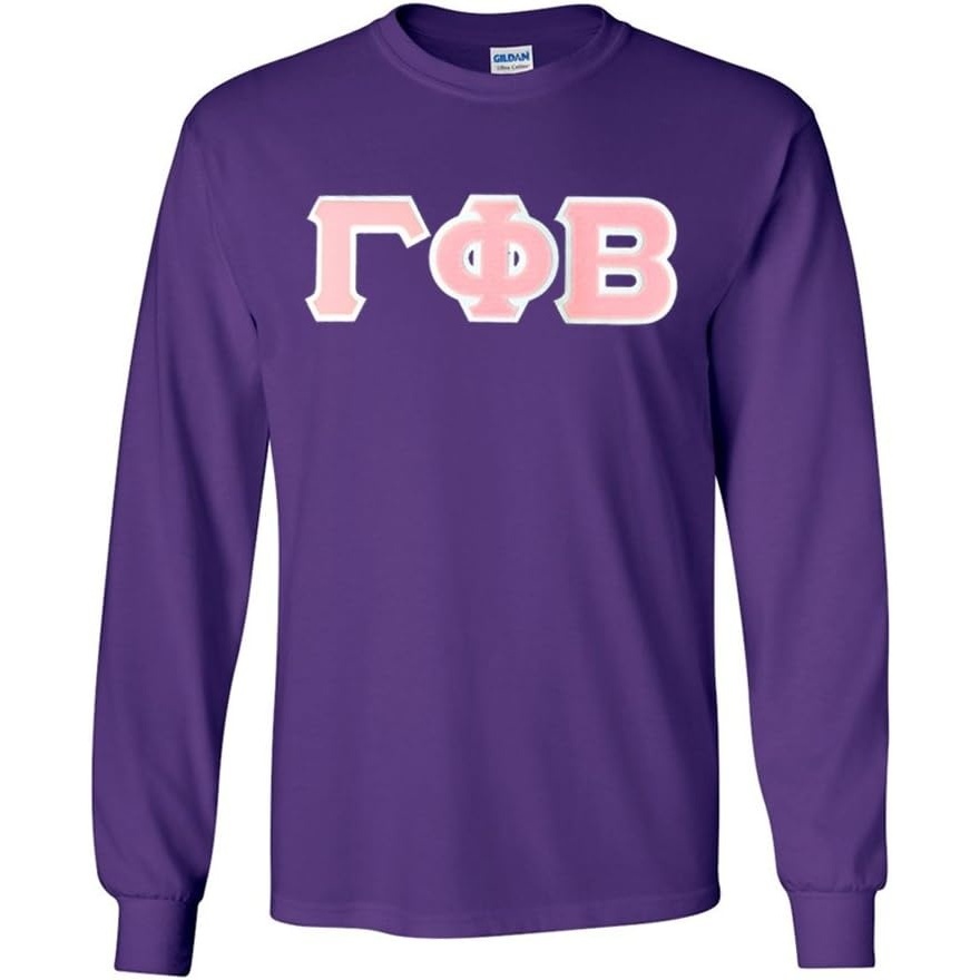 image:imageGreekgear Gamma Phi Beta Lettered Long Sleeve TeePurple