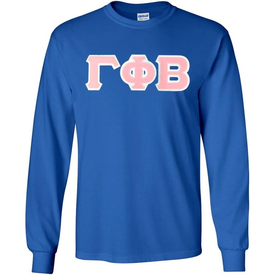 image:imageGreekgear Gamma Phi Beta Lettered Long Sleeve TeeRoyal Blue