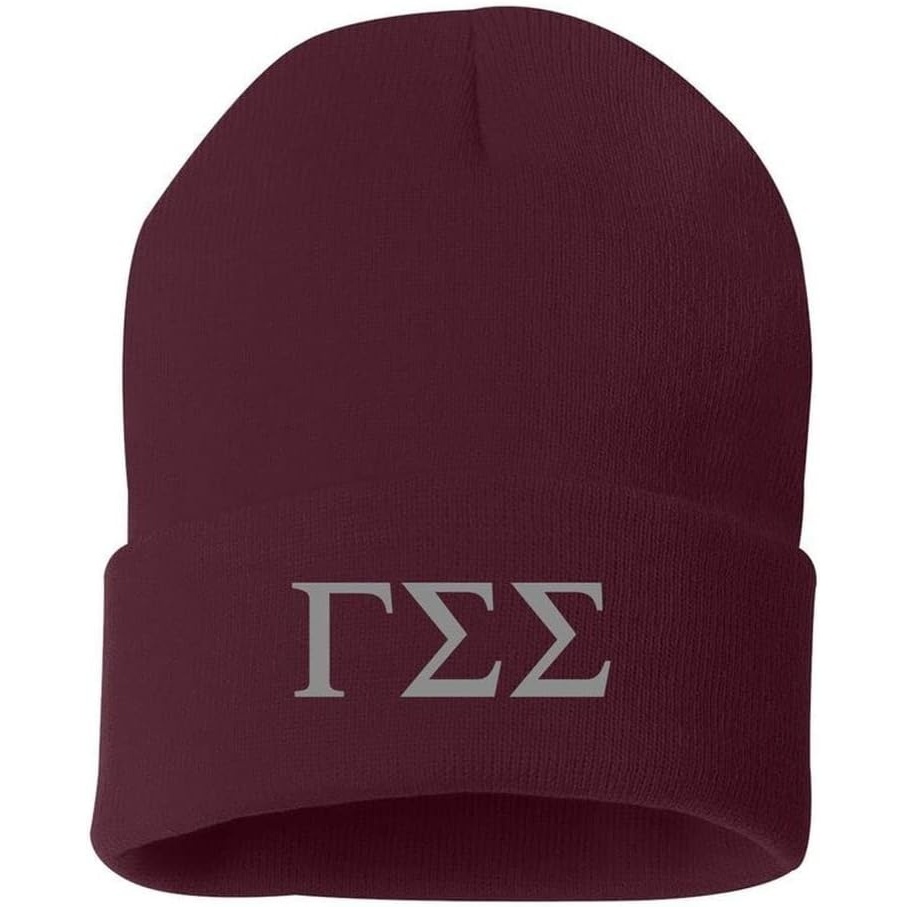 image:imageGreekgear Gamma Sigma Sigma Greek Letter Knit Cap Maroon