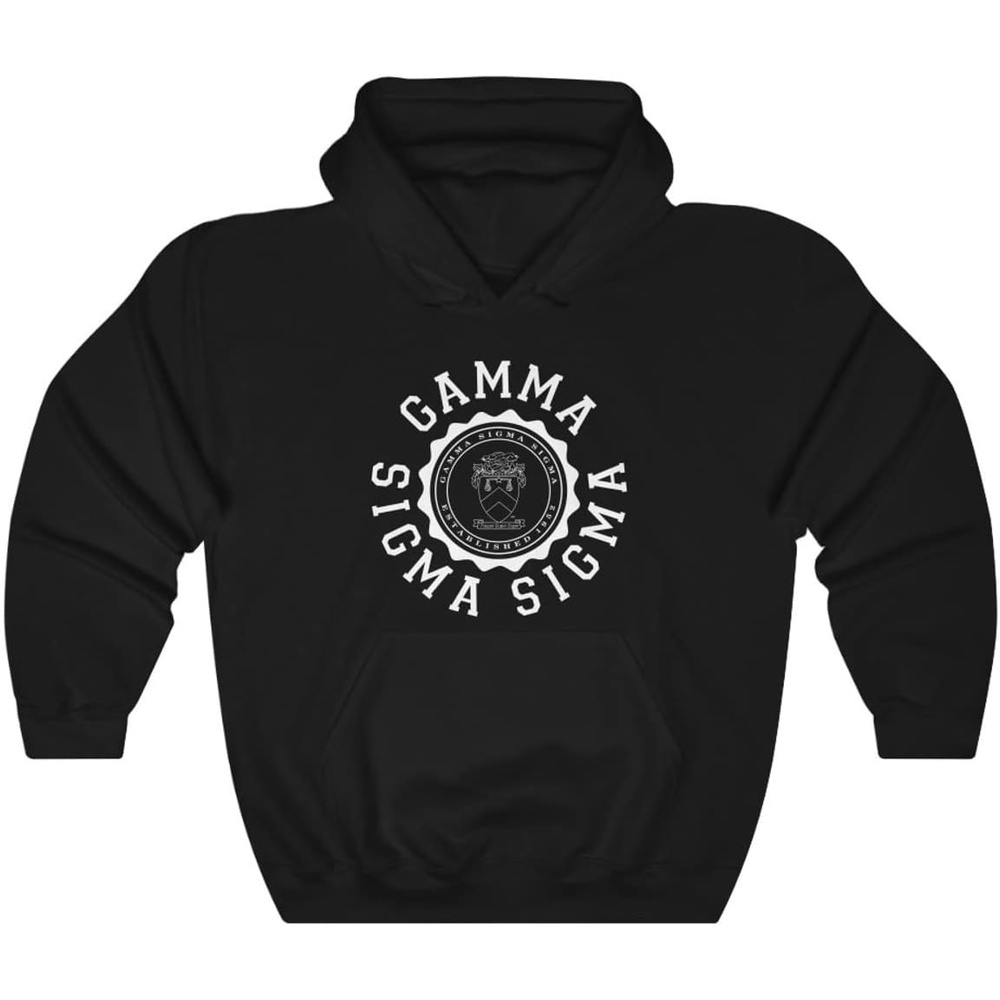 image:imageGreekgear Gamma Sigma Sigma Unisex College Seal HoodieBlack