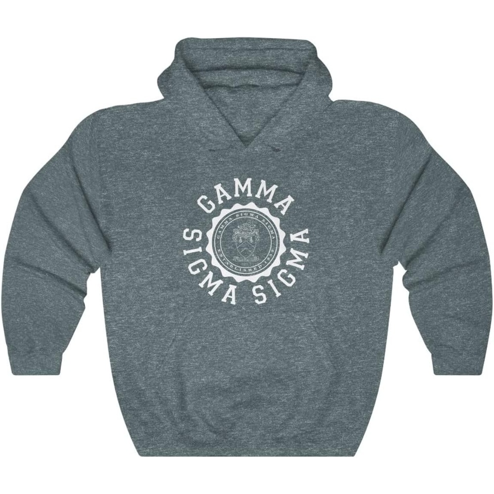 image:imageGreekgear Gamma Sigma Sigma Unisex College Seal HoodieDark Heather