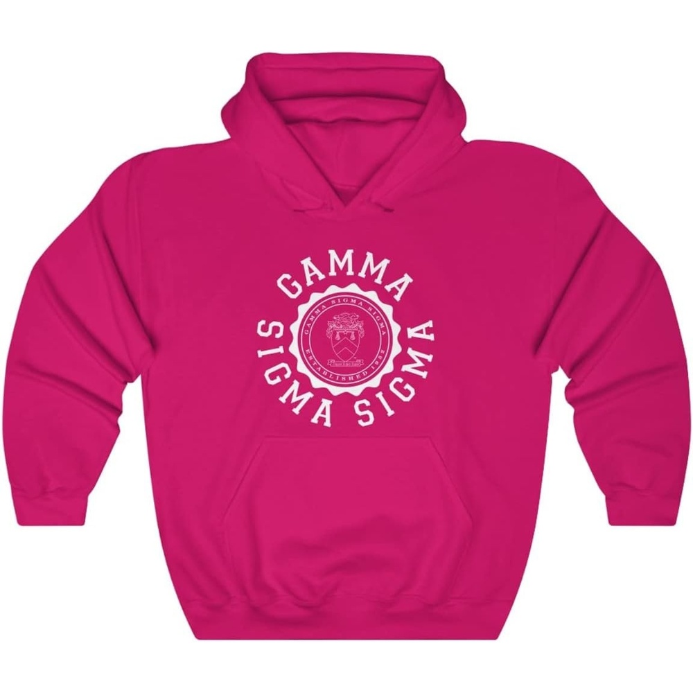 image:imageGreekgear Gamma Sigma Sigma Unisex College Seal HoodieHeliconia
