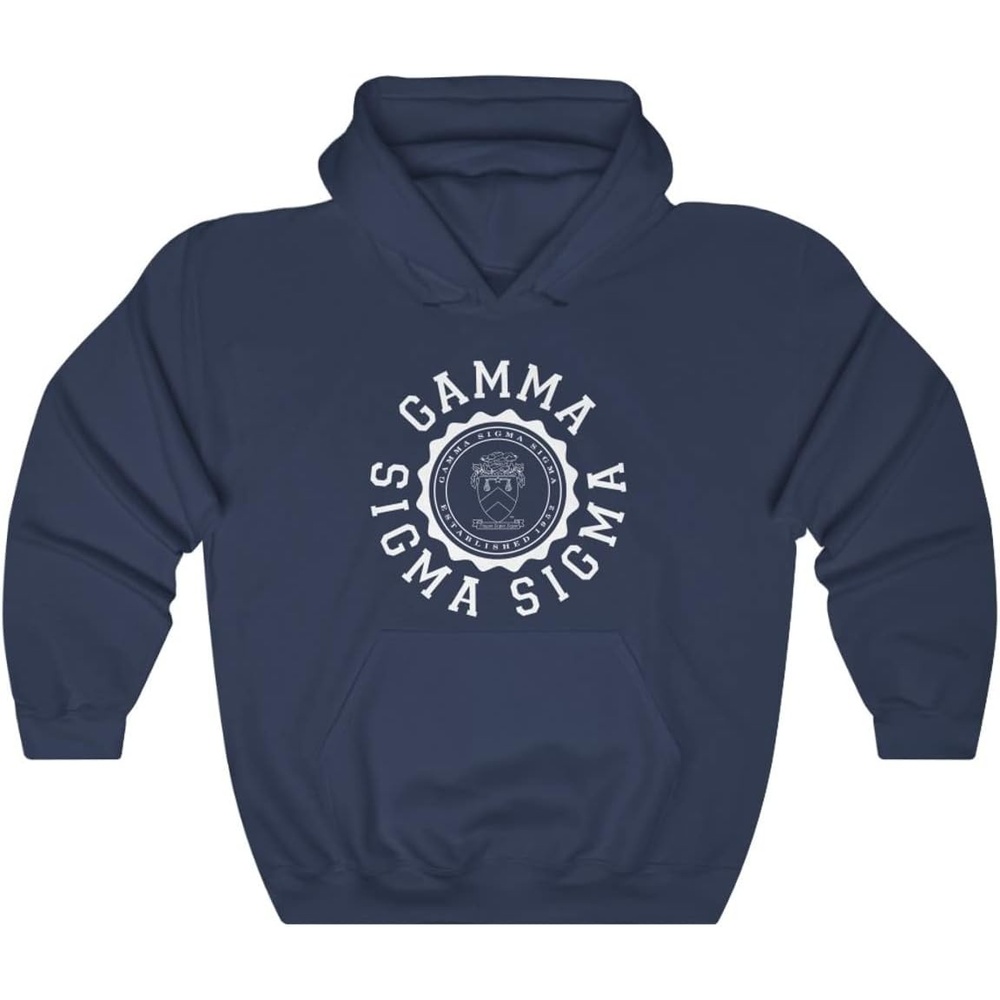 image:imageGreekgear Gamma Sigma Sigma Unisex College Seal HoodieNavy
