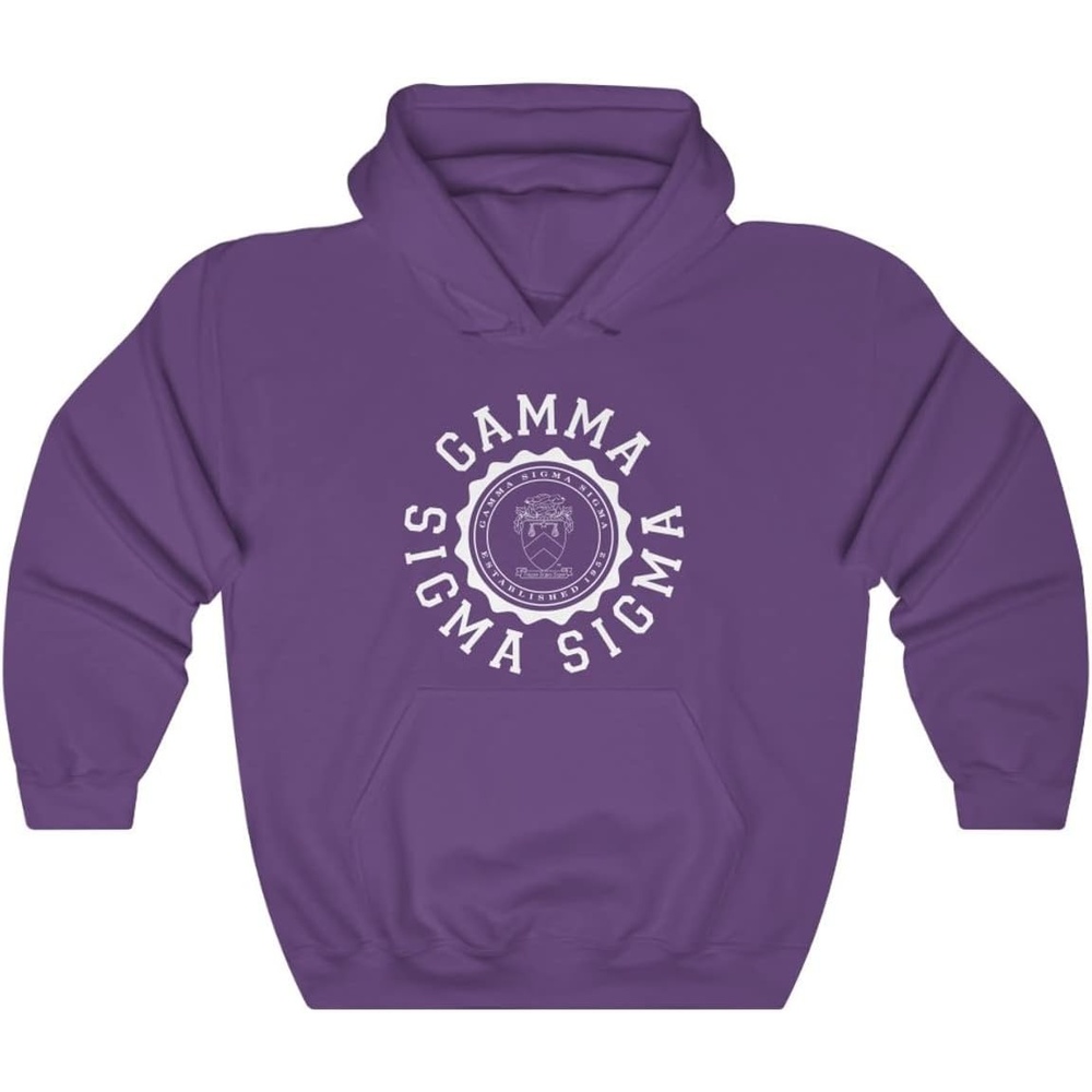 image:imageGreekgear Gamma Sigma Sigma Unisex College Seal HoodiePurple