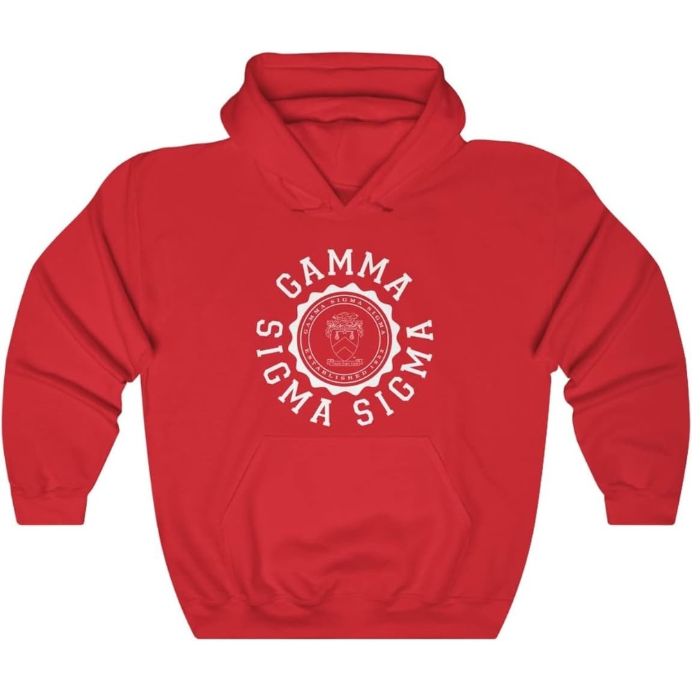 image:imageGreekgear Gamma Sigma Sigma Unisex College Seal HoodieRed