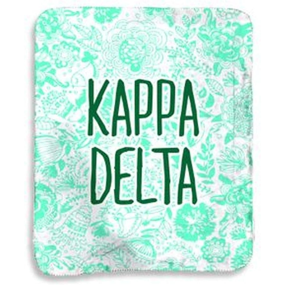 image:imageGreekgear Kappa Delta Floral Sherpa Lap Blanket