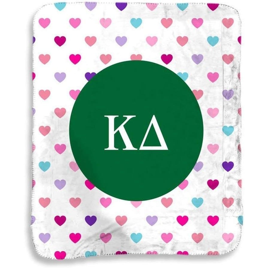 image:imageGreekgear Kappa Delta Hearts Sherpa Lap Blanket
