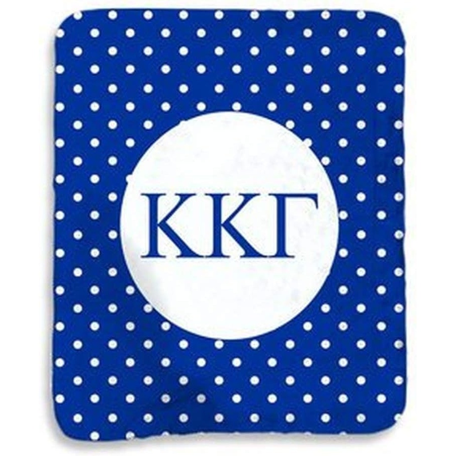 image:imageGreekgear Kappa Kappa Gamma Polka Dots Sherpa Lap Blanket