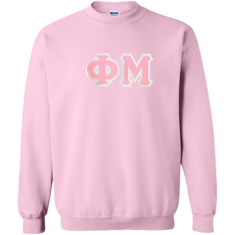 image:imageGreekgear Phi Mu Lettered CrewneckLight Pink