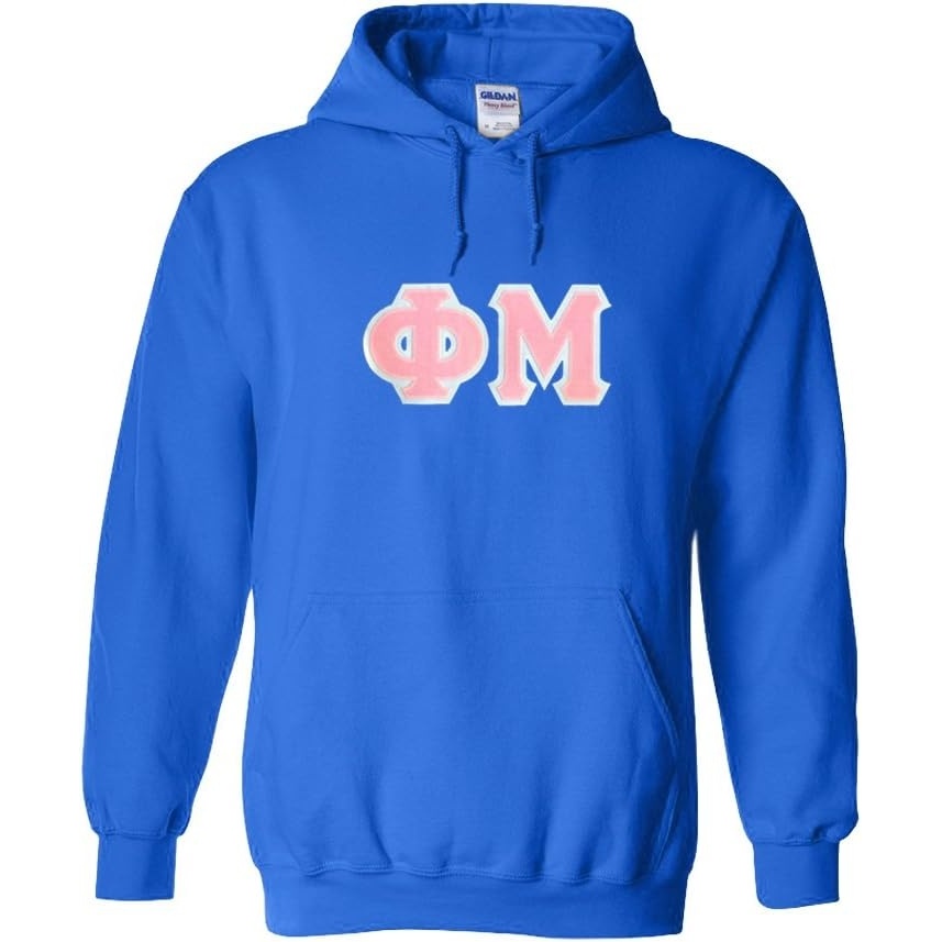 image:imageGreekgear Phi Mu Lettered Hooded SweatshirtRoyal Blue