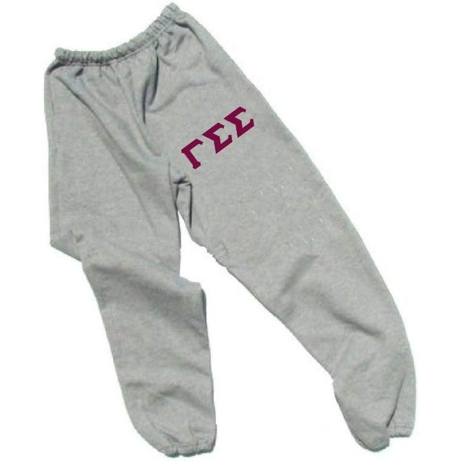 image:imageGreekgear Womens Gamma Sigma Sigma Lettered Thigh SweatpantsSports Grey