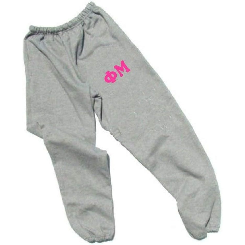 image:imageGreekgear Womens Phi Mu Lettered Thigh SweatpantsSports Grey