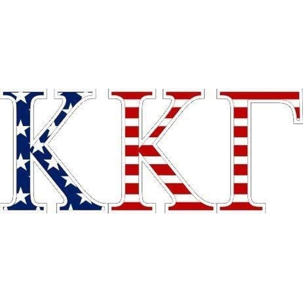 image:imageKappa Kappa Gamma American Flag Greek Letter Sticker  25 Tall