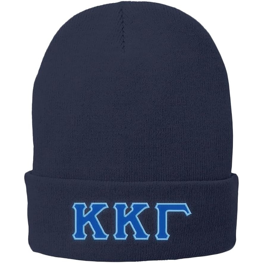 image:imageKappa Kappa Gamma Big Greek Lettered Knit Cap Navy Blue