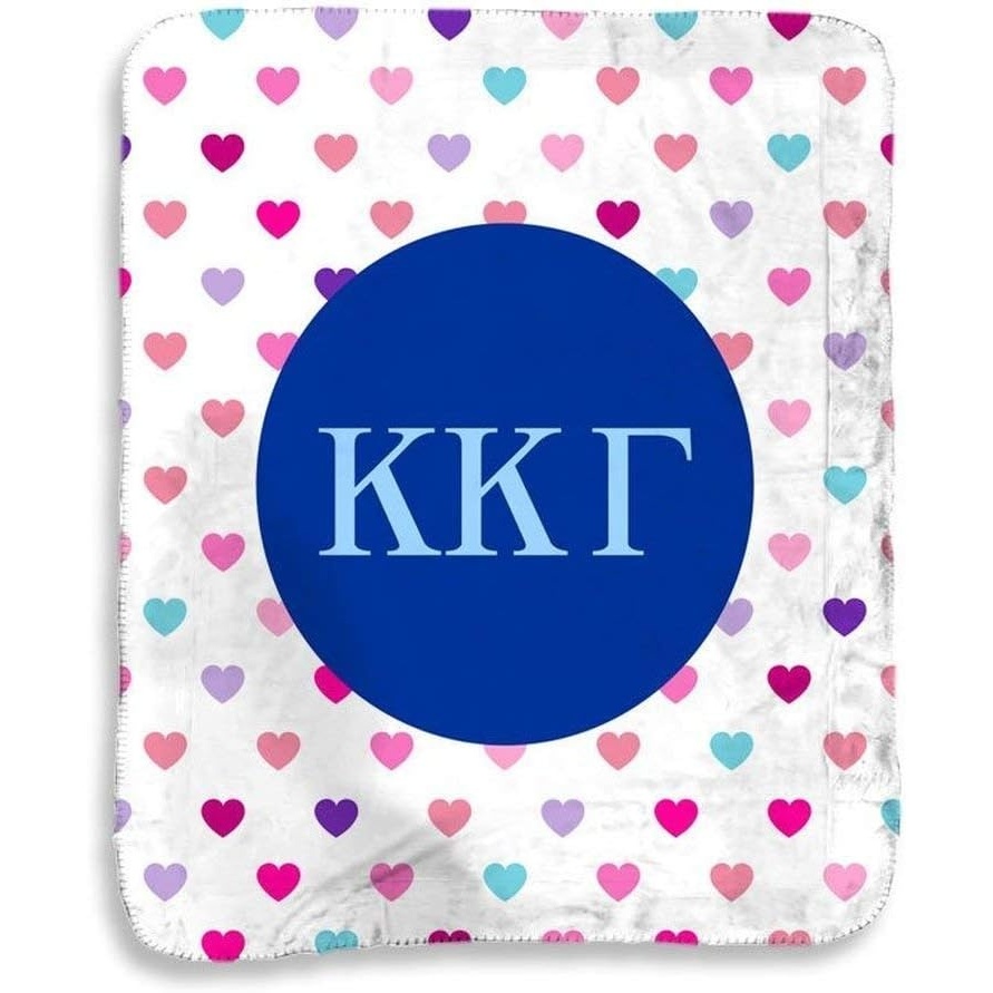 image:imageKappa Kappa Gamma Hearts Sherpa Lap Blanket