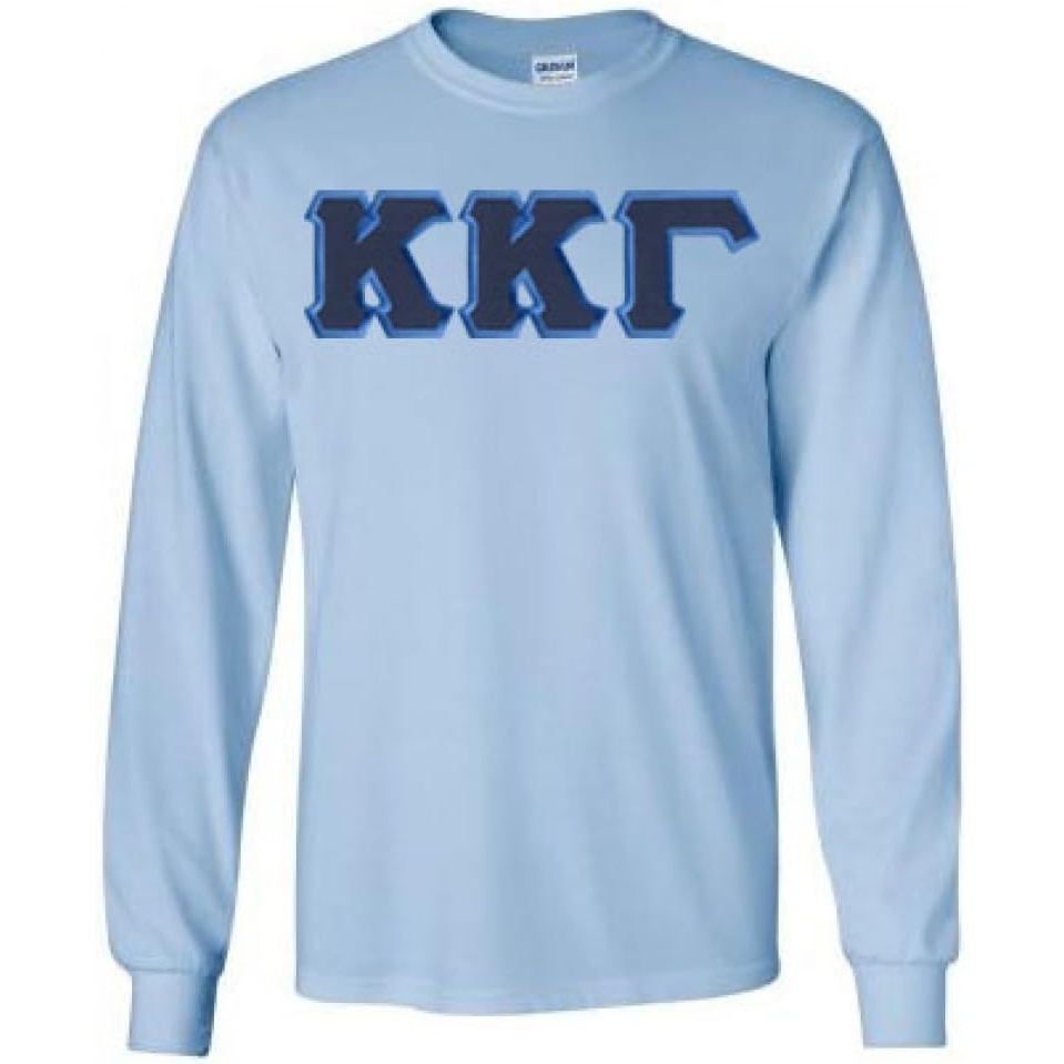image:imageKappa Kappa Gamma Lettered Long Sleeve TeeLight Blue