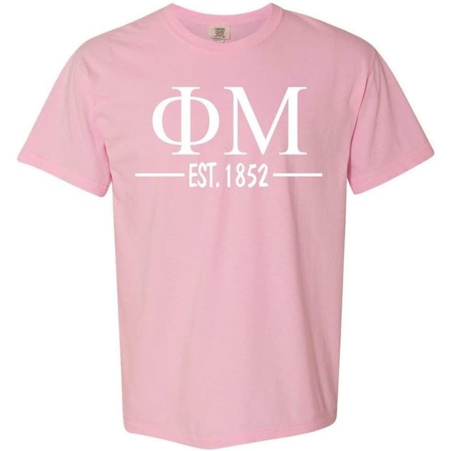 image:imagePhi Mu Custom Greek Lettered Short Sleeve TShirtBlossom