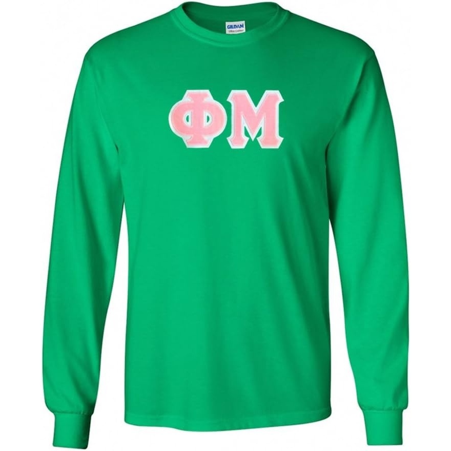 image:imagePhi Mu Lettered Long Sleeve TeeIrish Green