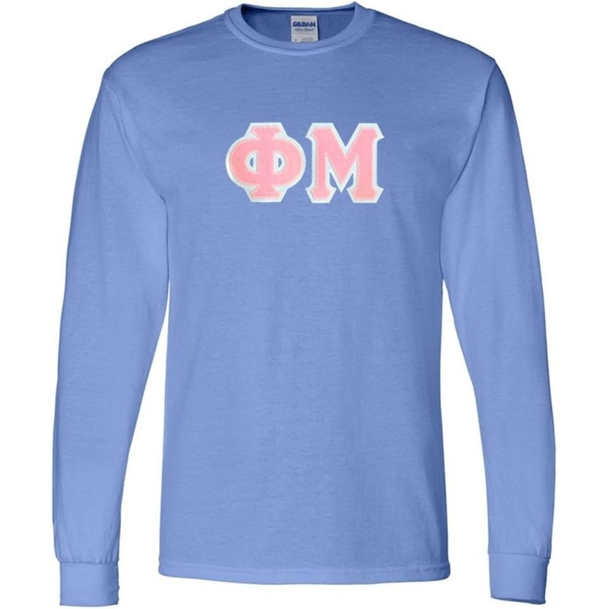image:imagePhi Mu Lettered Long Sleeve TeeLight Blue