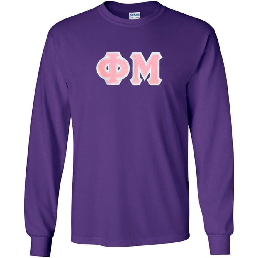image:imagePhi Mu Lettered Long Sleeve TeePurple
