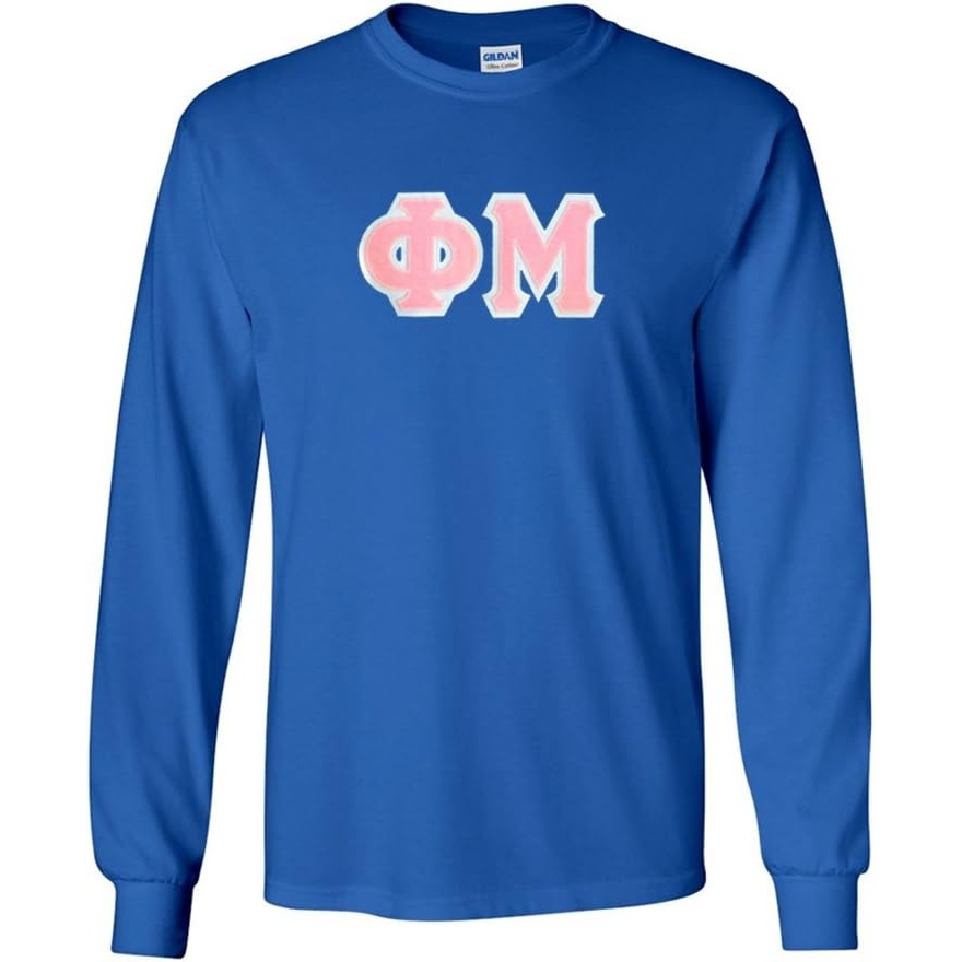 image:imagePhi Mu Lettered Long Sleeve TeeRoyal Blue