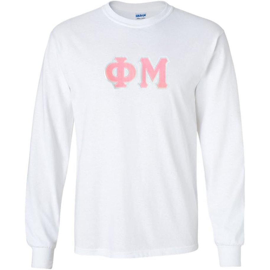 image:imagePhi Mu Lettered Long Sleeve TeeWhite