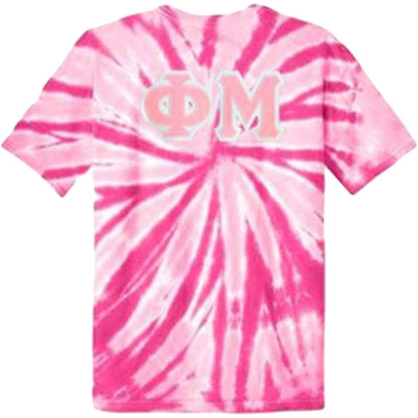 image:imagePhi Mu Lettered TieDye TShirtsPink