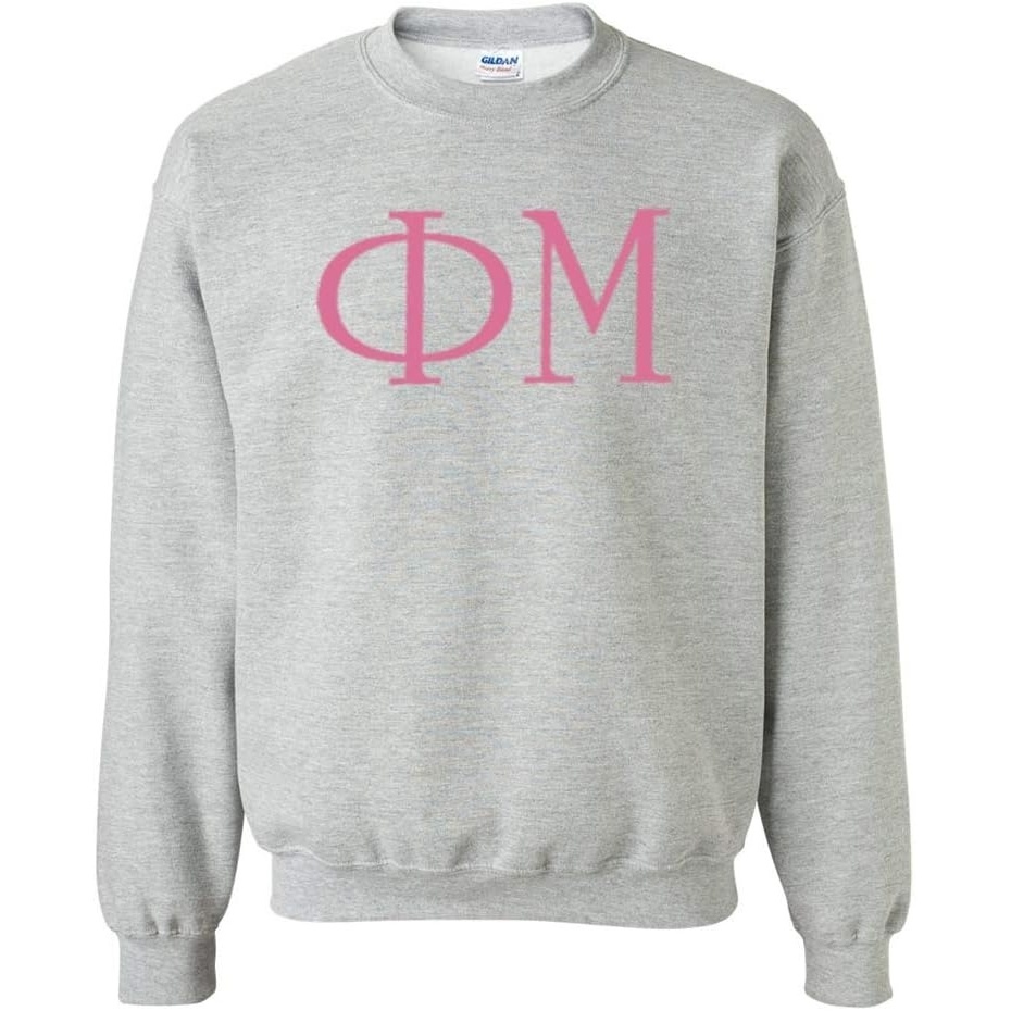 image:imagePhi Mu University Greek Crewneck SweatshirtsLight Grey