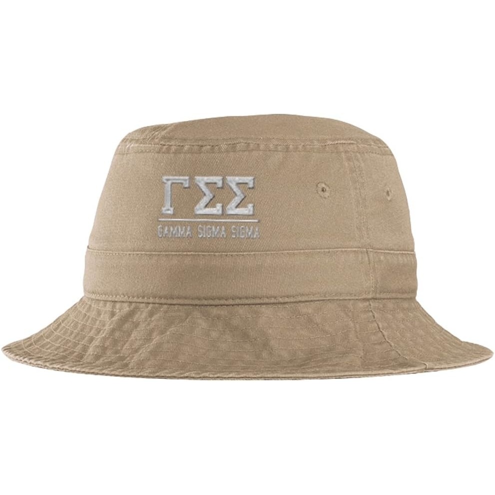 image:imageWomens Gamma Sigma Sigma Greek Letter Bucket HatKhaki