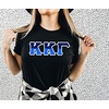 Kappa Kappa Gamma Two Tone Greek Lettered T-Shirt(Black)