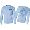 Kappa Kappa Gamma World Famous Crest Long Sleeve T-Shirt(Light Blue)