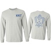 Kappa Kappa Gamma World Famous Crest Long Sleeve T-Shirt(Light Grey)