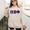 Super Heavyweight “The Heavy” Pi Beta Phi Lettered Greek Hoodie(01 Sand)