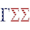 Gamma Sigma Sigma American Flag Greek Letter Sticker – 2.5″ Tall