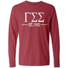 Gamma Sigma Sigma Custom Greek Lettered Long Sleeve T-Shirt(Brick)