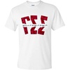 Gamma Sigma Sigma Floral Big Lettered T-Shirt(White)