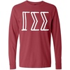 Gamma Sigma Sigma Greek Long Sleeve T-Shirt(Paprika)